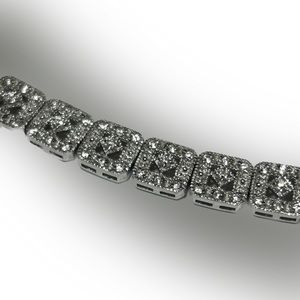 Square Tennis Bracelet (CZs & Sterling Silver)